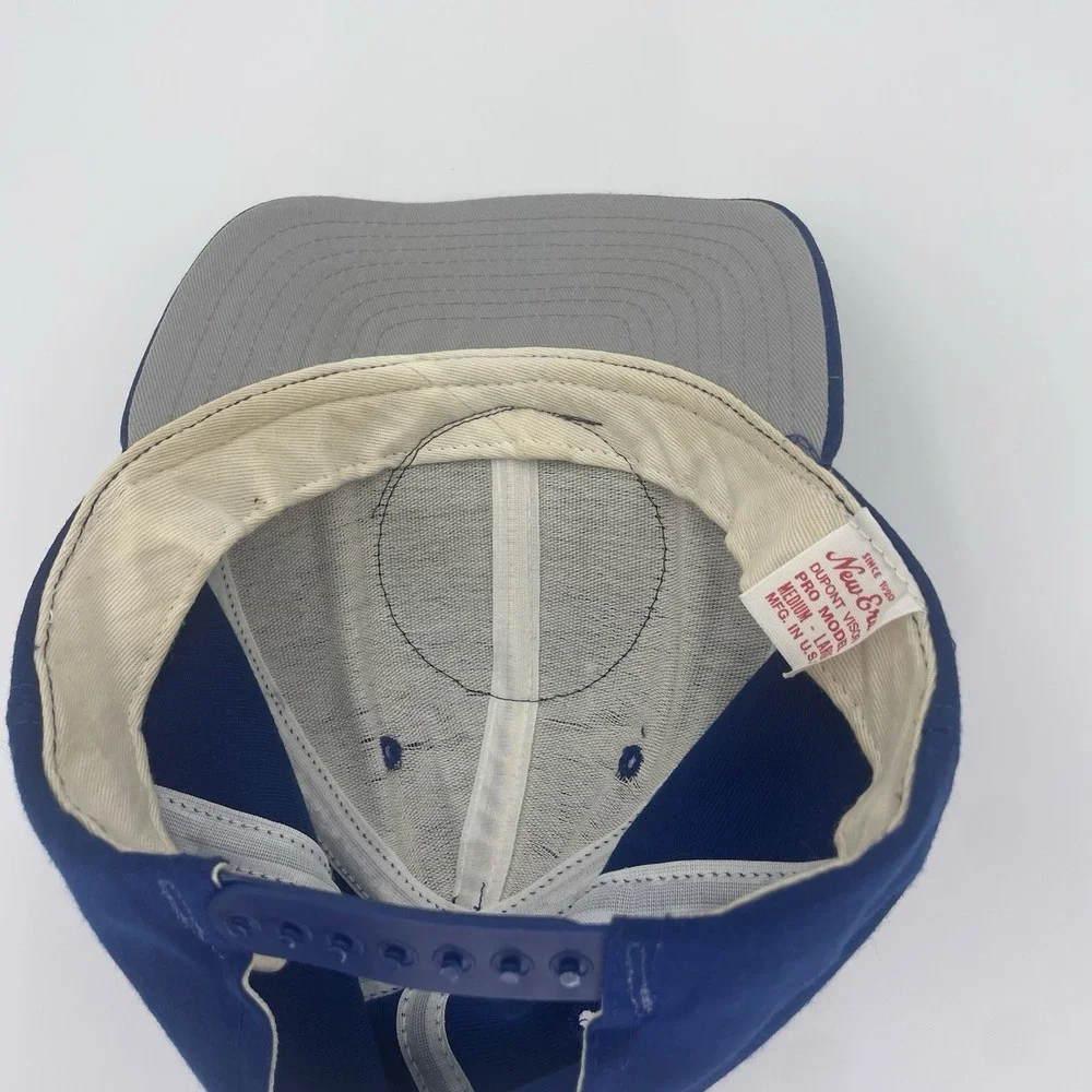 Vintage Trucker Hat Blue Snapback American Bluebird Society New Era DuPont Visor